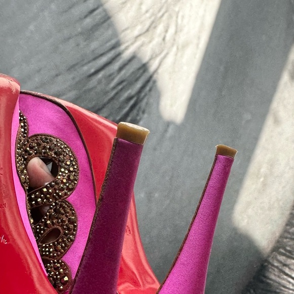 🌺CHRISTIAN LOUBOUTIN 👠 Beaute Strass Pink Pumps Size: 36.5 - Picture 10 of 15